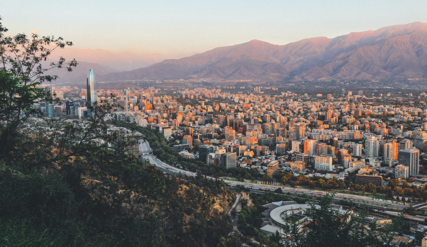 Santiago de Chile, Vista desde el cerro San Cristobal
